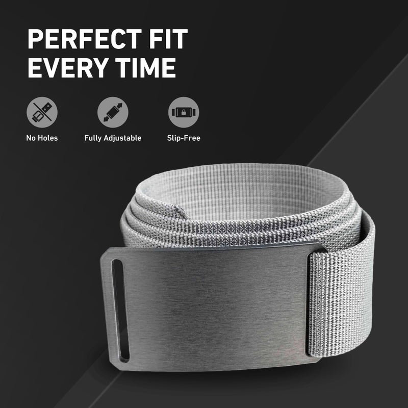 GRIP6 Gunmetal Belt: Durable Belts for Men & Women, Versatile Nylon Tactical Belt for Work, Golf, Casual & Outdoor Use - Image 2